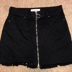 Black jean skirt